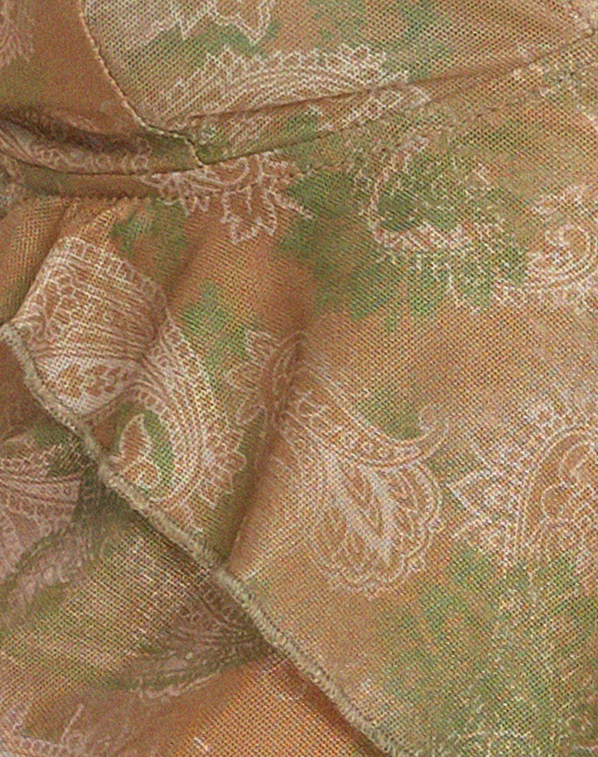 Cojira Mesh Schmetterling Top in Tonal Paisley Grün - Image 6