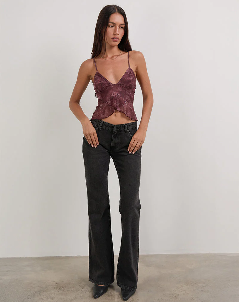 Cojira Top aus Mesh mit Paisley-Pflaume - Image 2