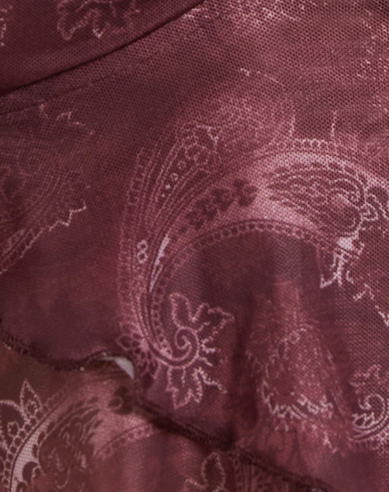 Cojira Top aus Mesh mit Paisley-Pflaume - Image 6