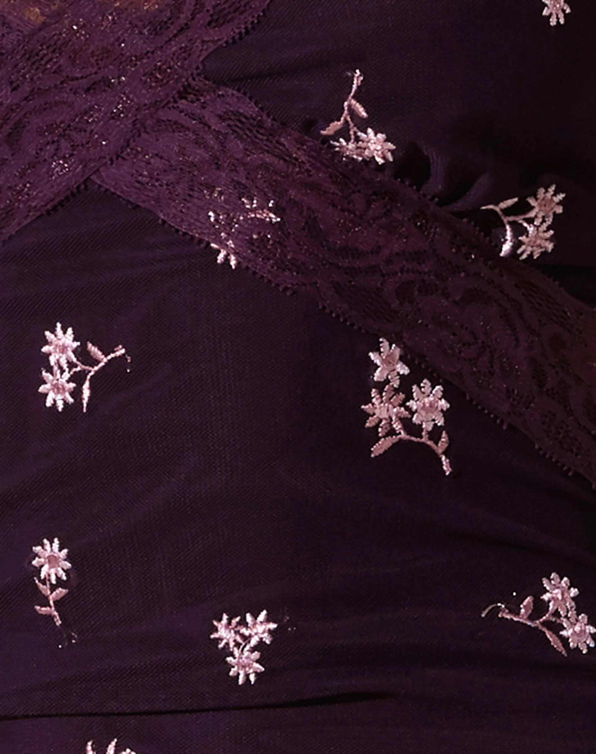 Coline Minikleid in Pflaume Daisy Embro - Image 5