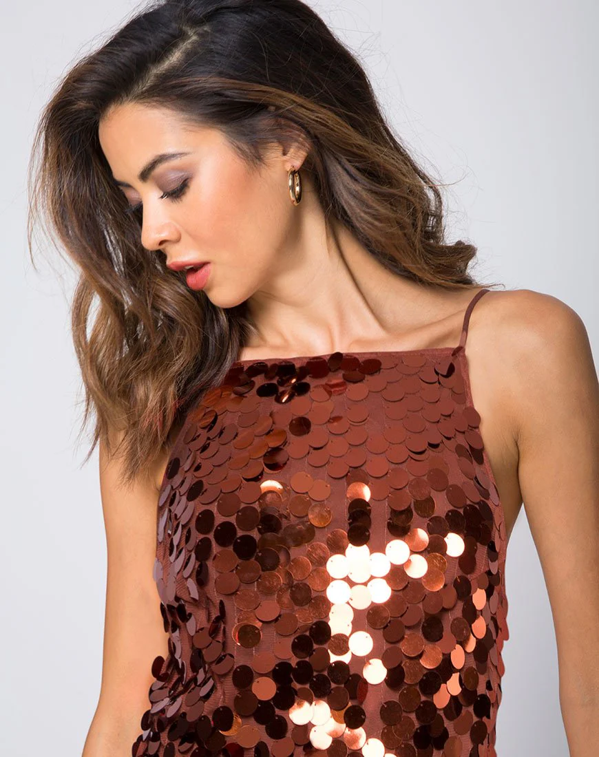 Corine Slip Dress in Rost - Image 2