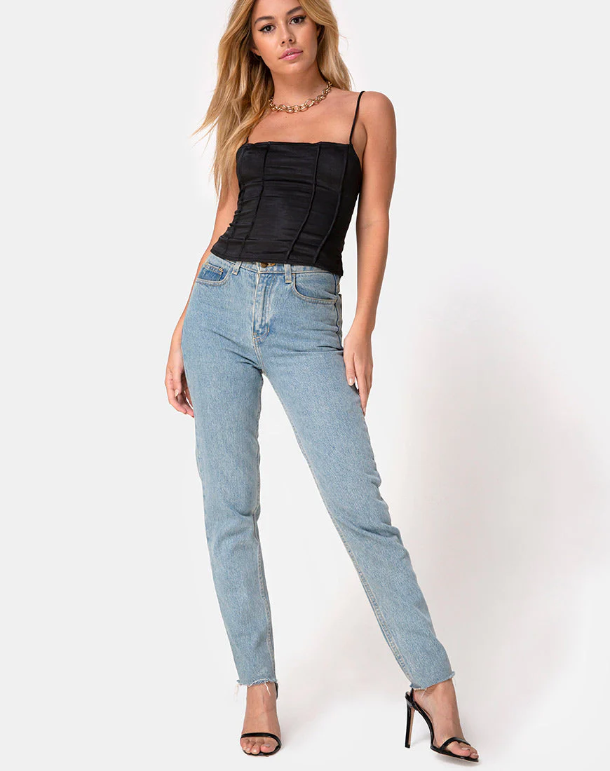 Cosey Top in Satin Schwarz - Image 3