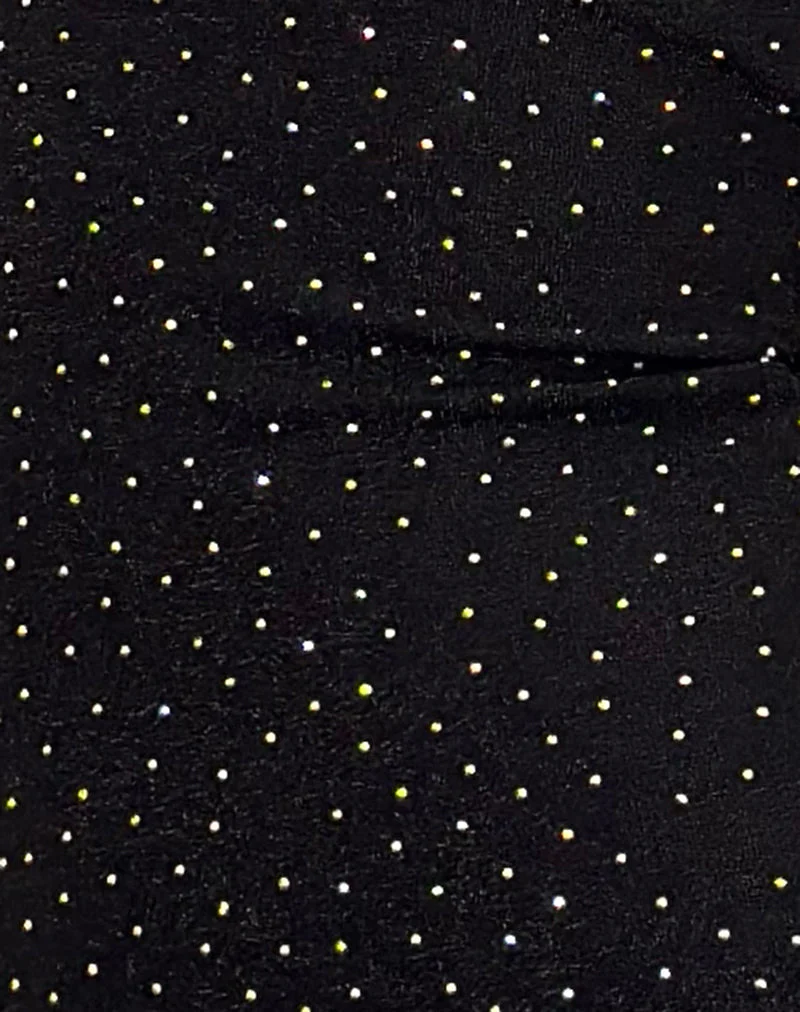 Cosimo Neckholder-Top aus gepunktetem Lurex Schwarz - Image 5
