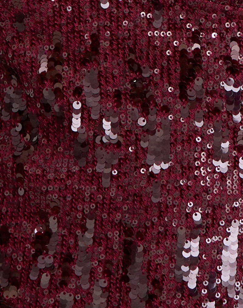 Cosio Neckholder-Top in Mix Pailletten Rot - Image 6