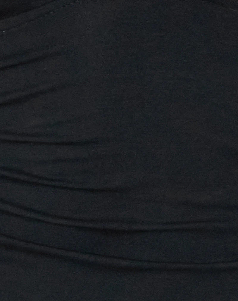 Cosmo Neckholder-Top aus Jersey Schwarz - Image 6