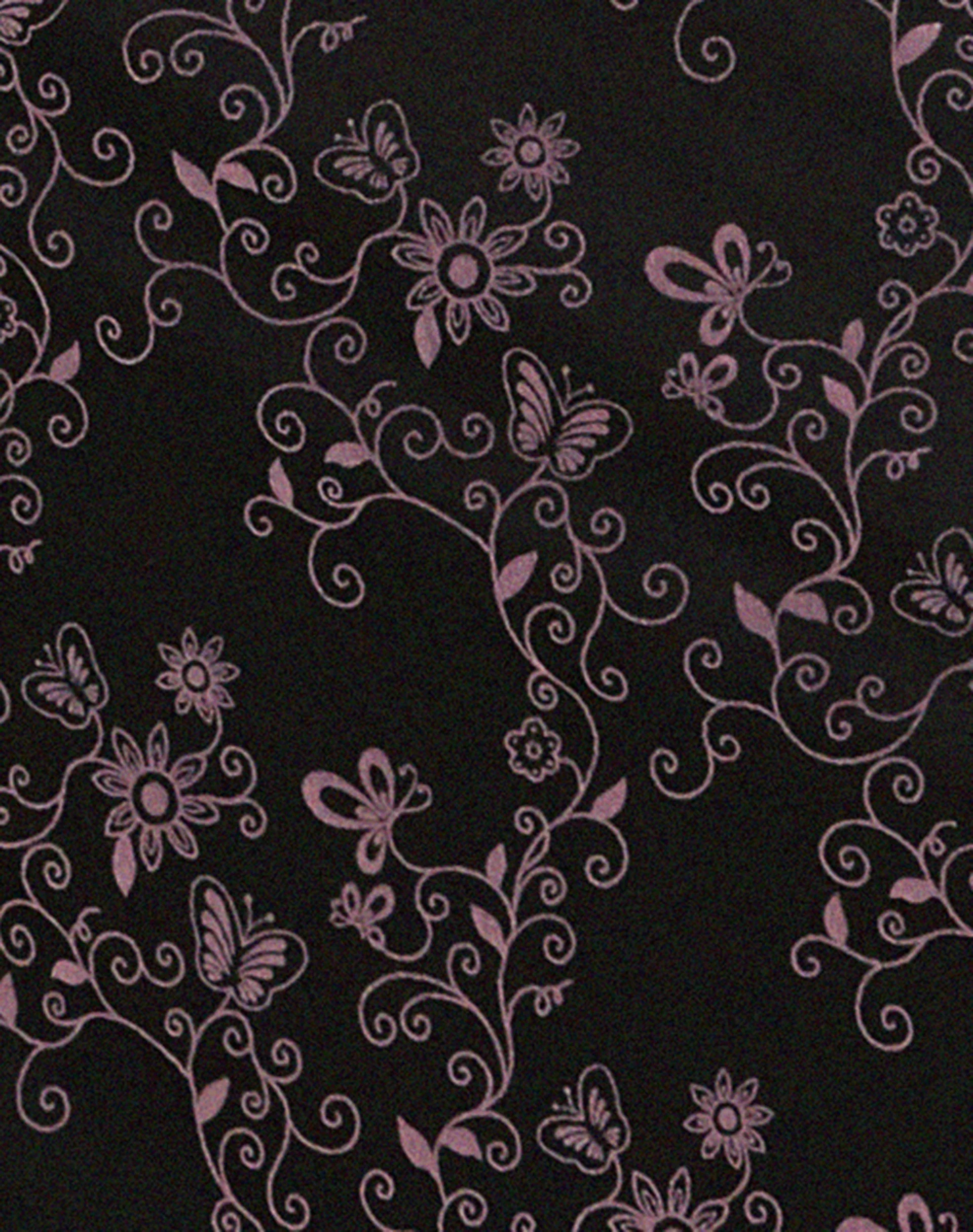 Cotina Midikleid aus Schmetterlingsrebenflock in Schwarz und Rosa - Image 6