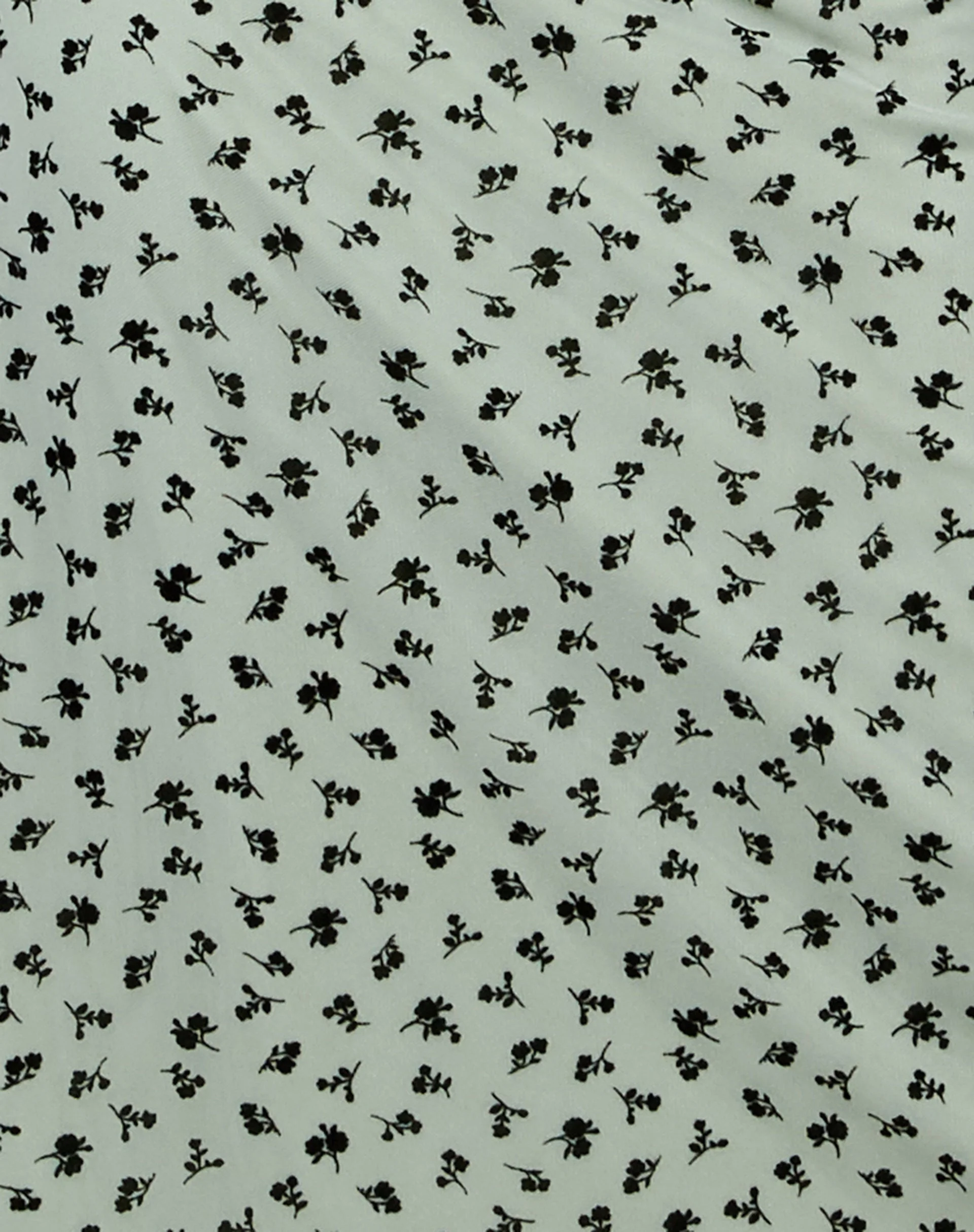 Cotina Midikleid in Salbei Blumenknospen Schwarzer Flock - Image 5