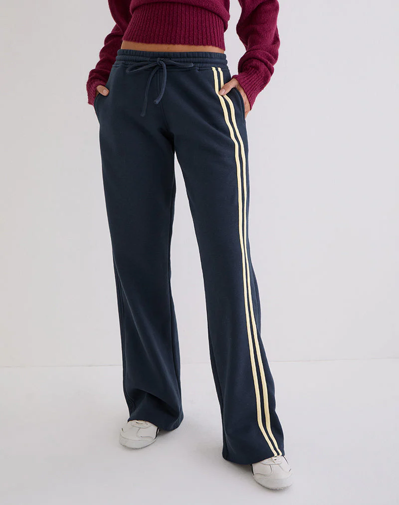 Covero Jogger in Marineblau mit buttermilchfarbenem Besatz - Image 2