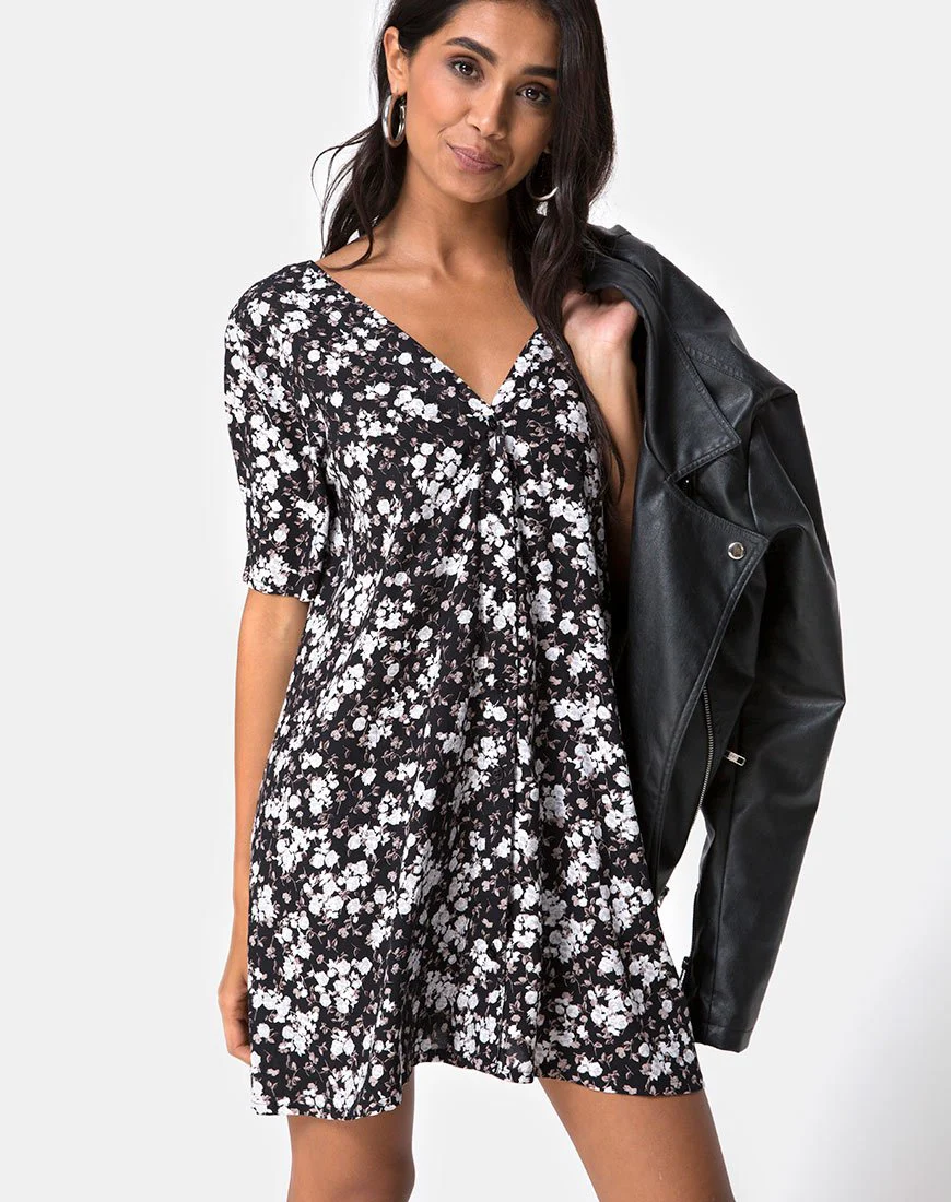 Crosena Swing Kleid in Dark Wild Flower