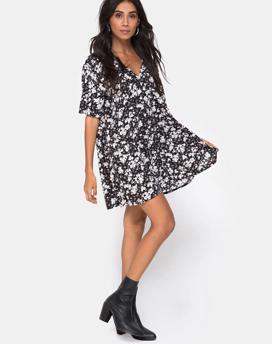 Crosena Swing Kleid in Dark Wild Flower - Image 3