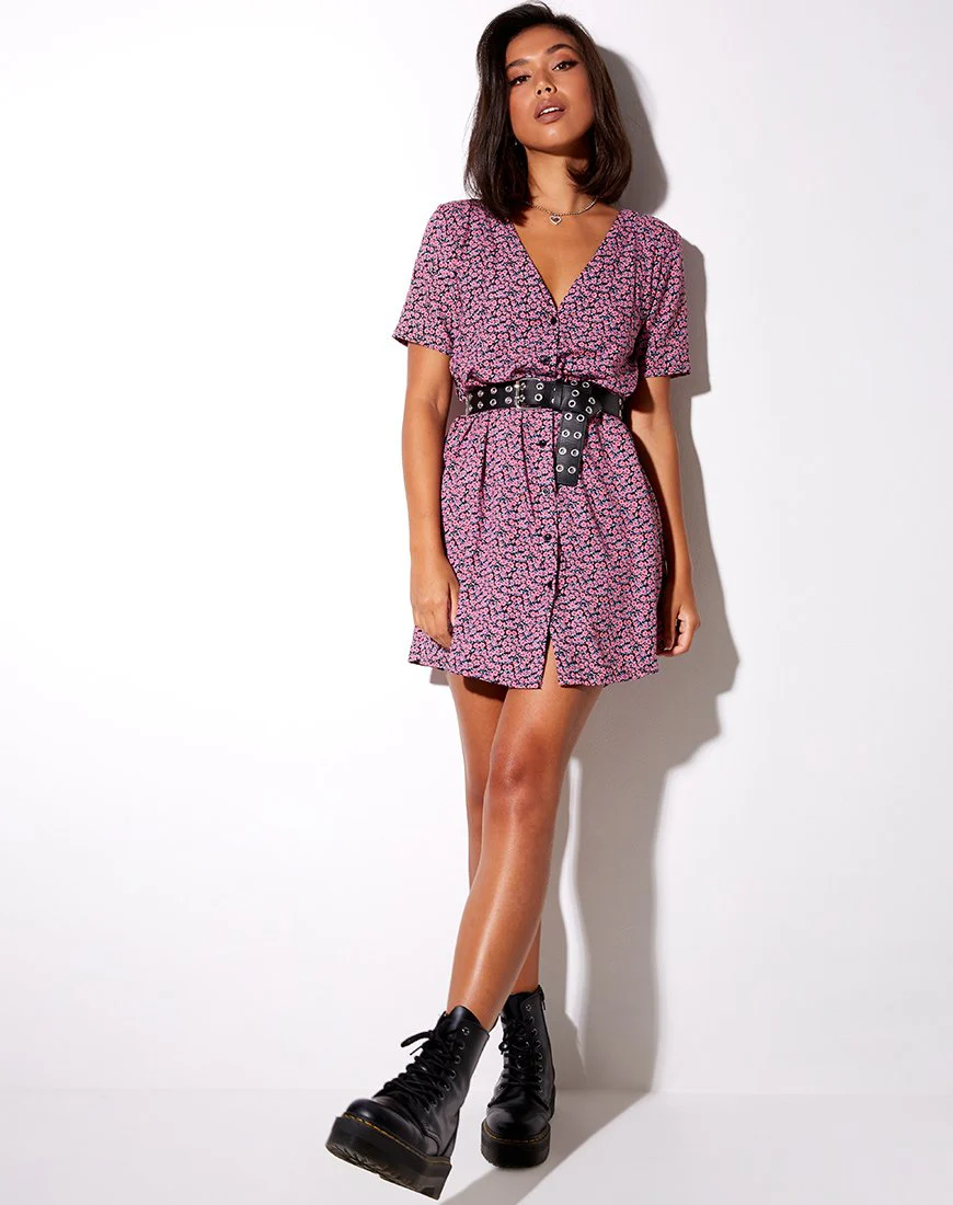 Crosena Swing Kleid in Floral Fun Pink - Image 3