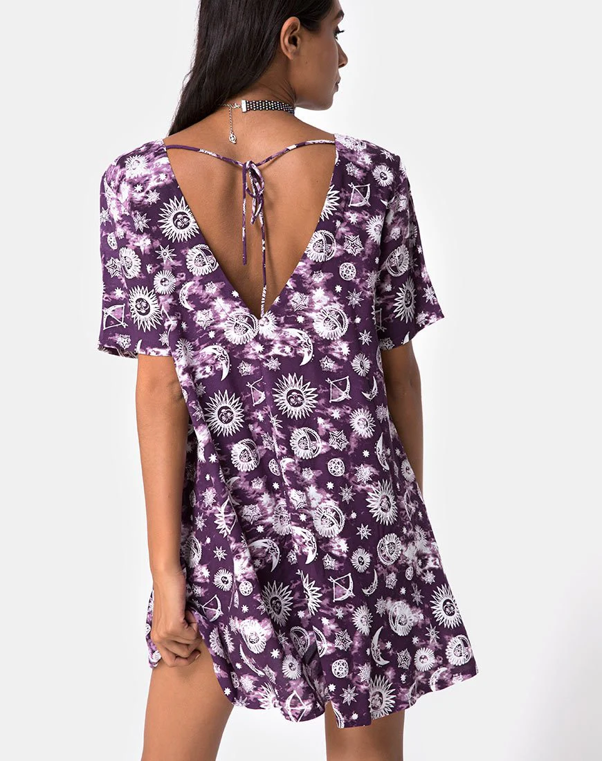 Crosena Swing Kleid in Lila Zodiac - Image 2