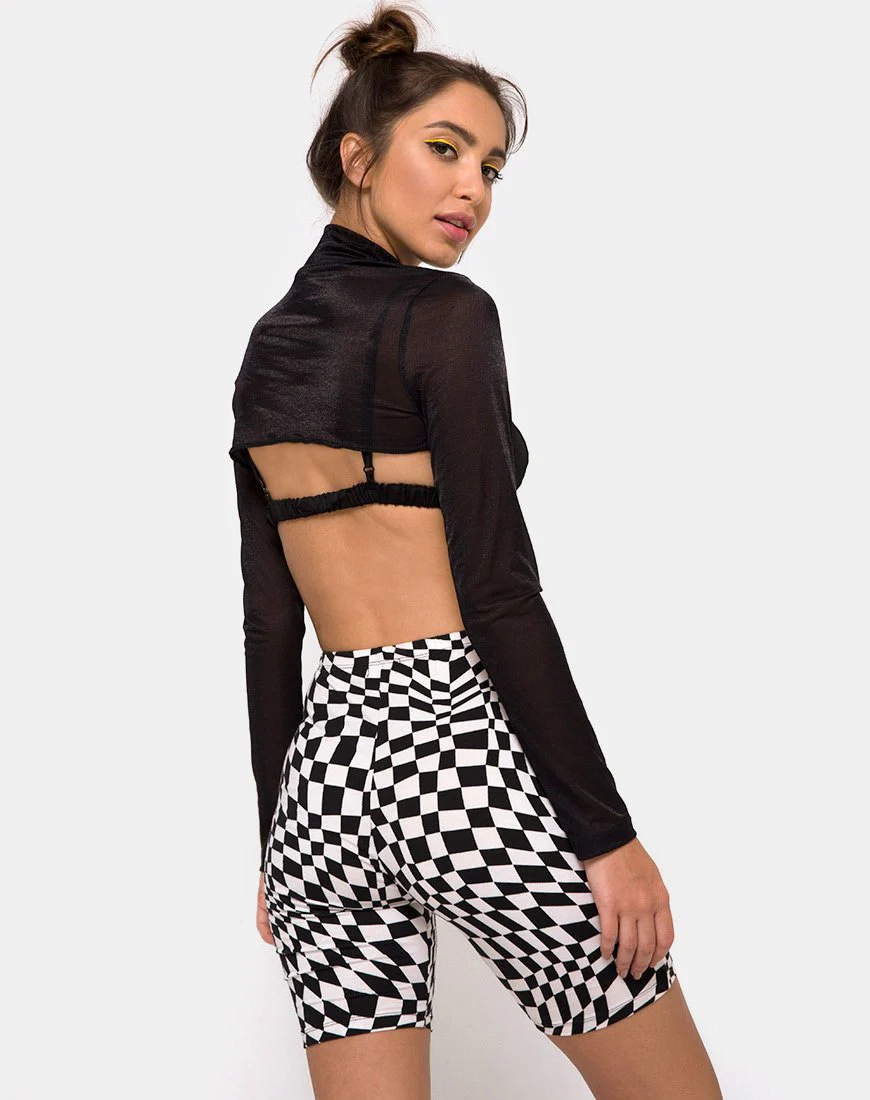 Cycle Short in Square Flag Schwarz und Weiß - Image 3