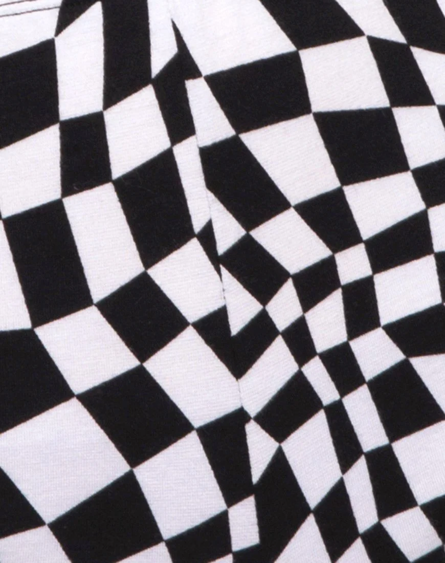 Cycle Short in Square Flag Schwarz und Weiß - Image 6