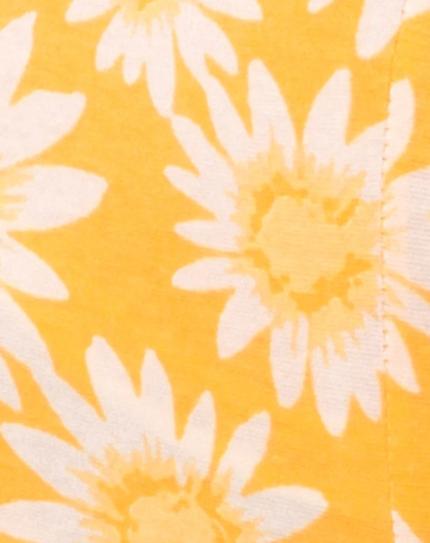 Cycle Short in Sunkissed Floral Gelb - Image 5