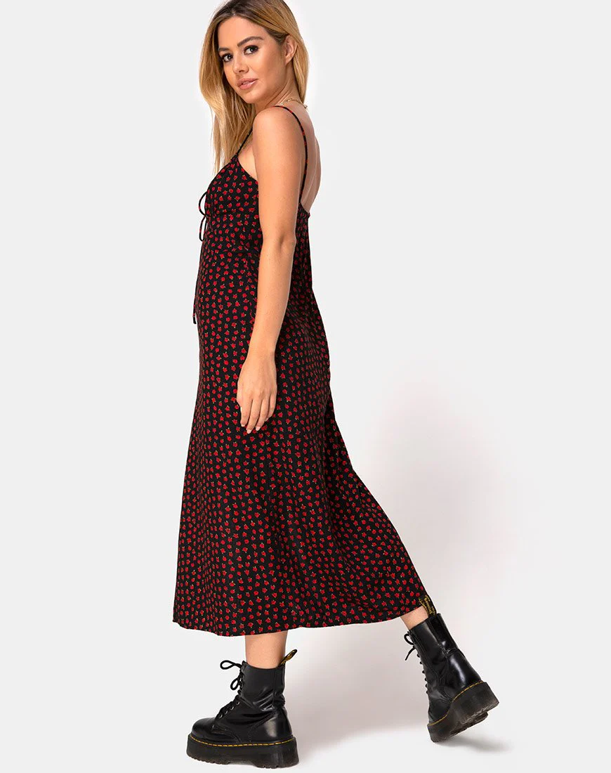 Cypress Midikleid in Dotty Rose Rot - Image 2