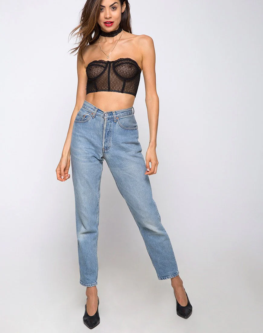 Cyrilla Bralet aus Lacey Knit Schwarz - Image 3
