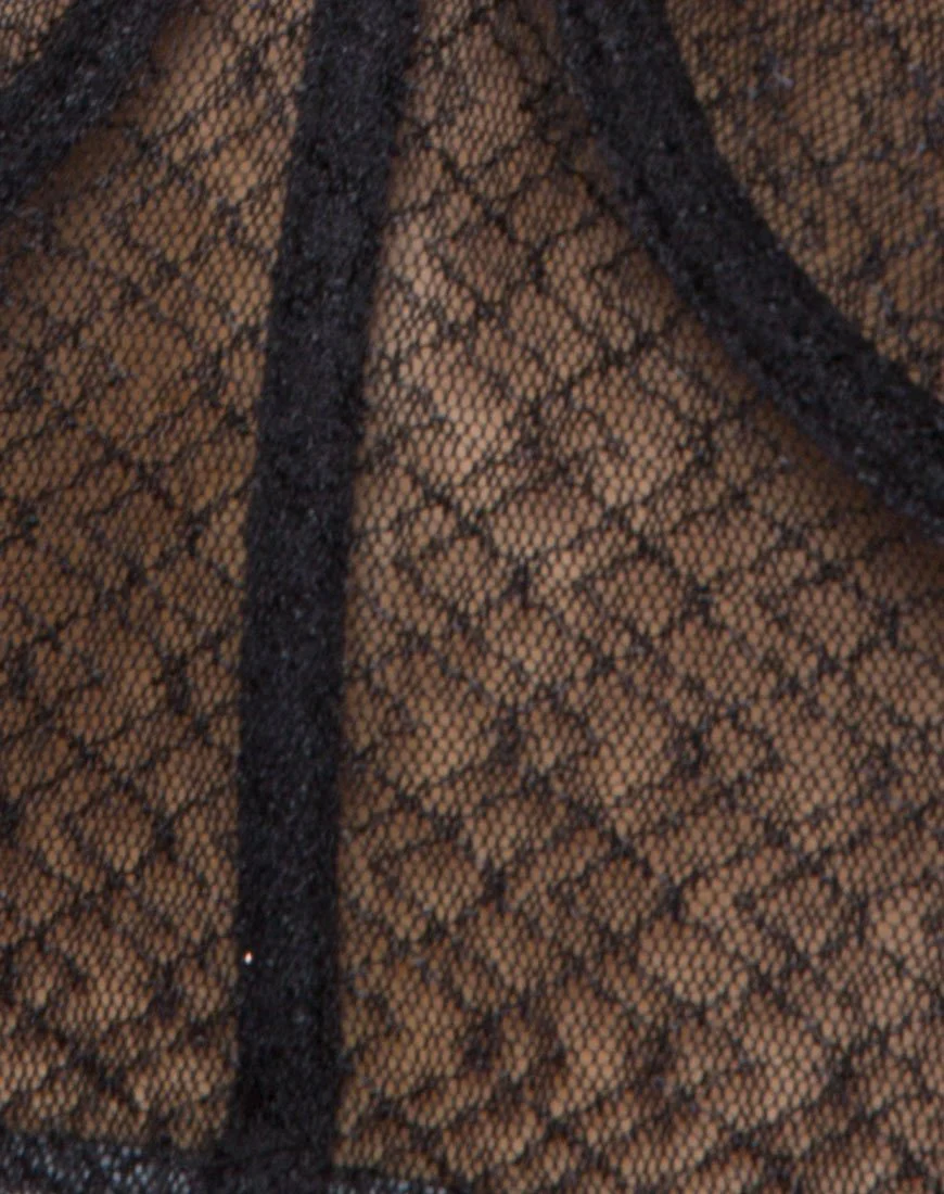 Cyrilla Bralet aus Lacey Knit Schwarz - Image 5