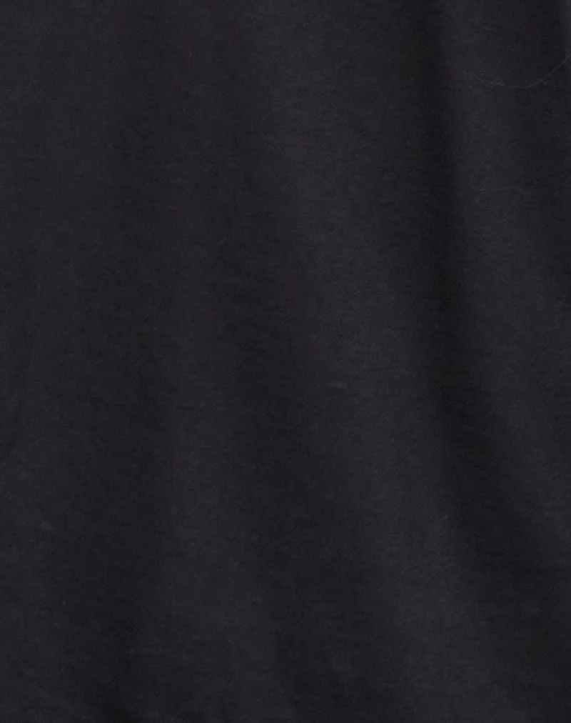 Daman Schulternahes Basic-Top in Schwarz - Image 7