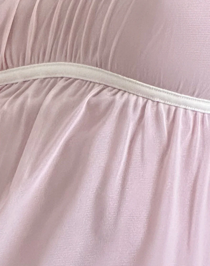Damaris Cami Top in Rosa mit elfenbeinfarbener Bindung - Image 6