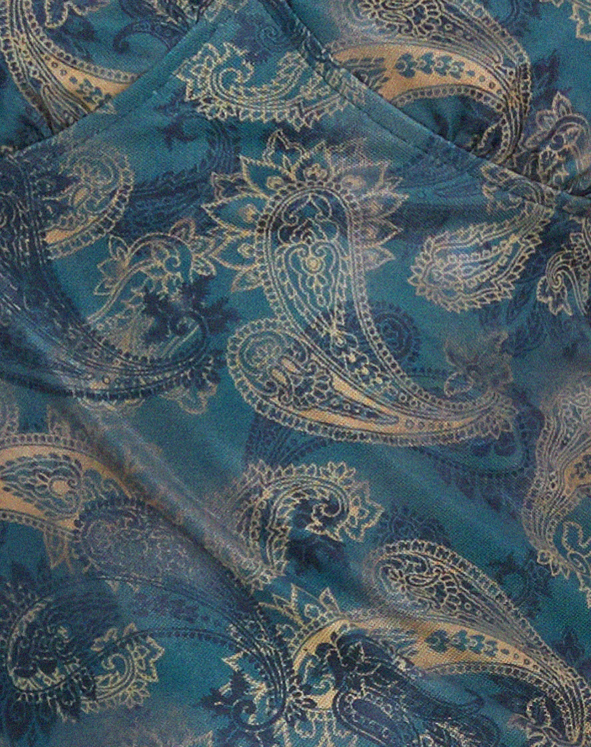 Dammy Minikleid aus Mesh in Blau mit Paisley-Muster - Image 6
