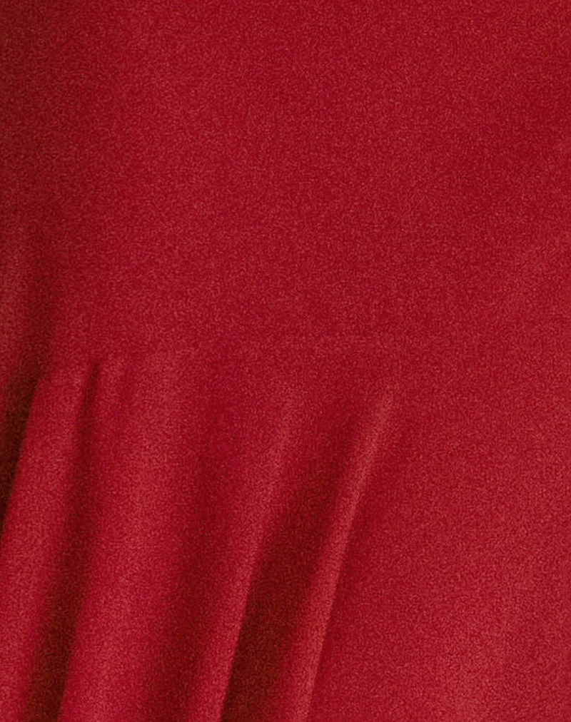 Dansya Midi Chiffon Kleid in Rot - Image 7