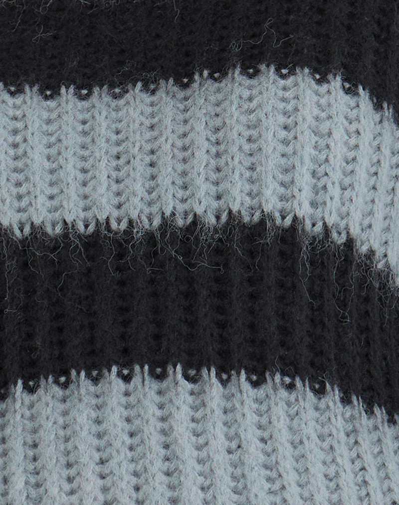 Daren Pullover in Grau und Anthrazit gestreift - Image 6