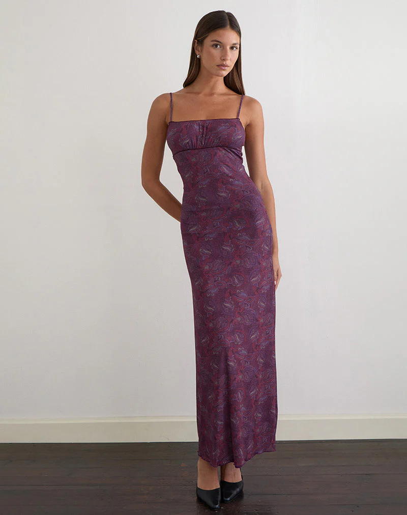 Darsih Maxikleid in Regal Paisley Purple - Image 2