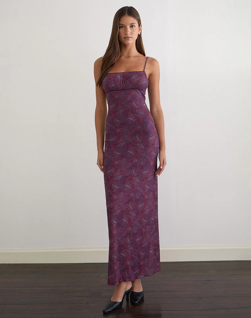 Darsih Maxikleid in Regal Paisley Purple - Image 3