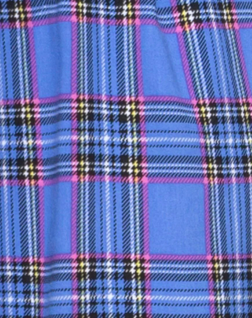 Dastan Hose in 90er Jahre Karo Blau Rosa - Image 5