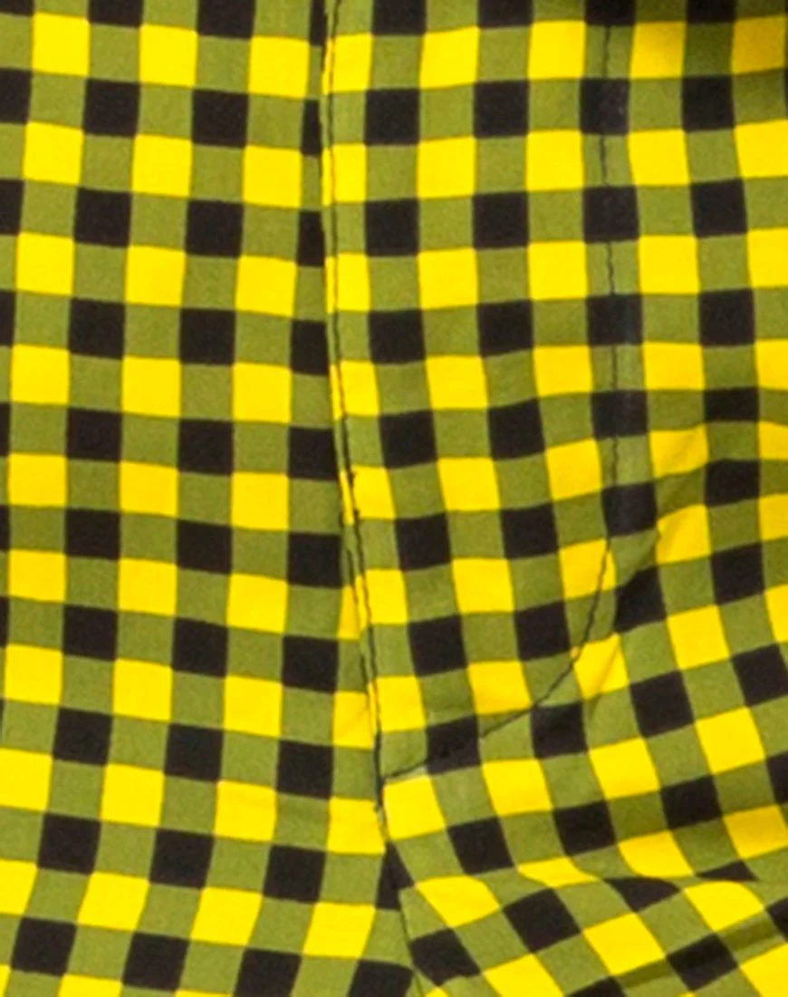 Dastan Hose in Medium Gingham Gelb - Image 5