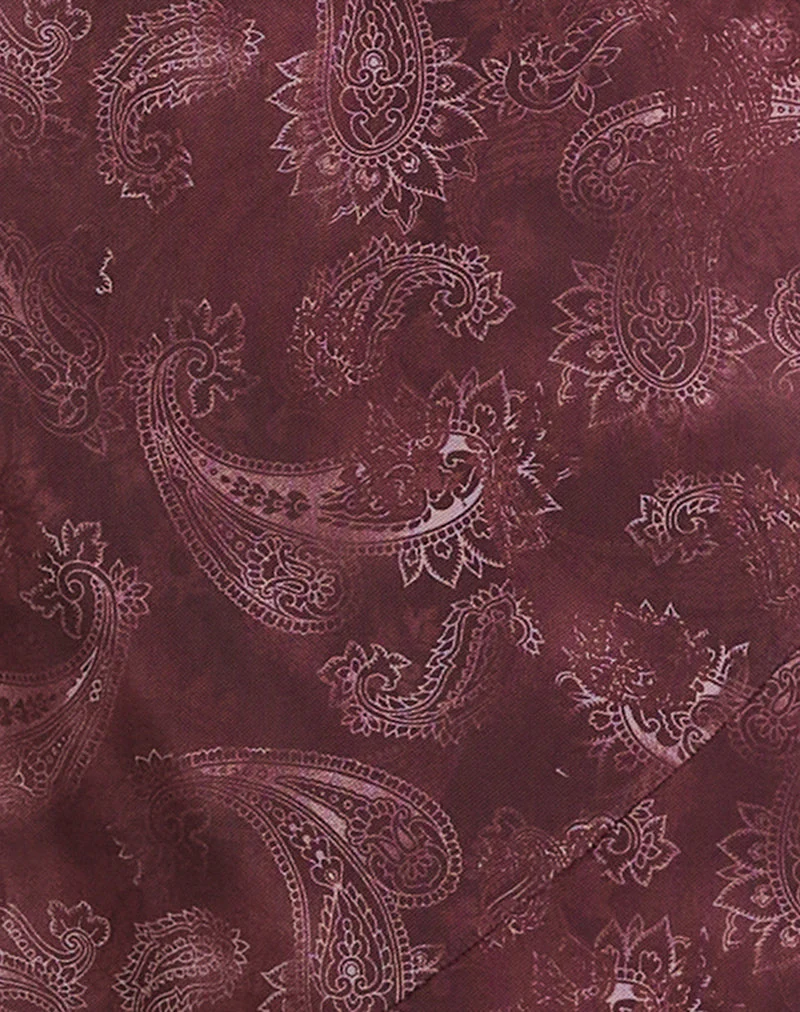 Datari Maxikleid aus Mesh Tonal Paisley Pflaume - Image 5