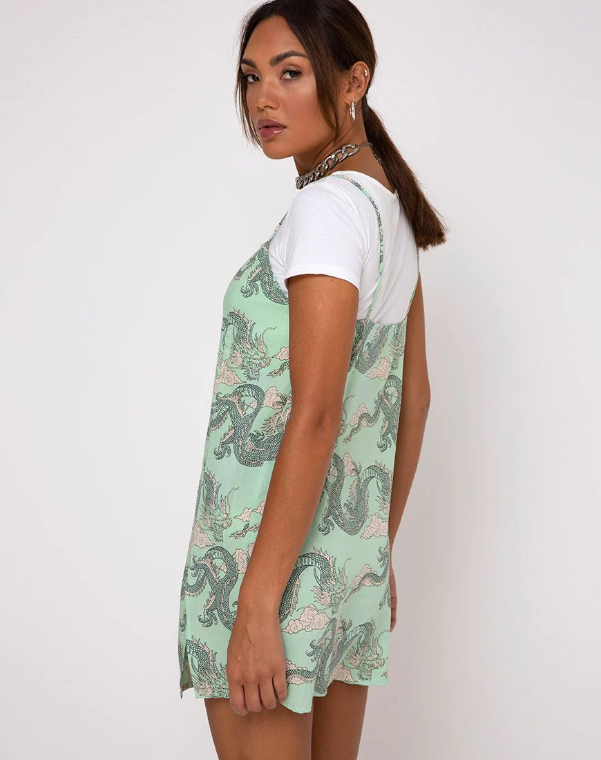 Datista Slip-Kleid aus chinesischem Drachen Neo Mint - Image 3