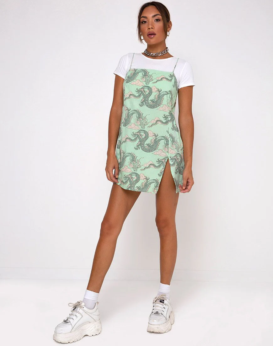 Datista Slip-Kleid aus chinesischem Drachen Neo Mint - Image 4