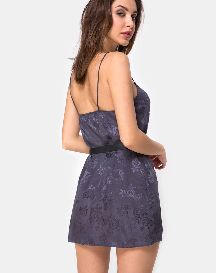 Datista Slip-Kleid aus Satin Rose Grau - Image 2