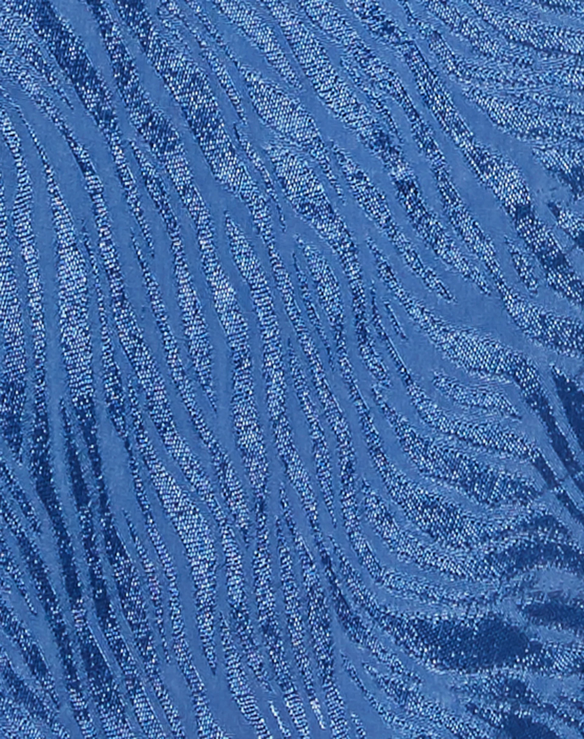 Datista Minikleid aus Satin Zebra Blaue Haube - Image 5