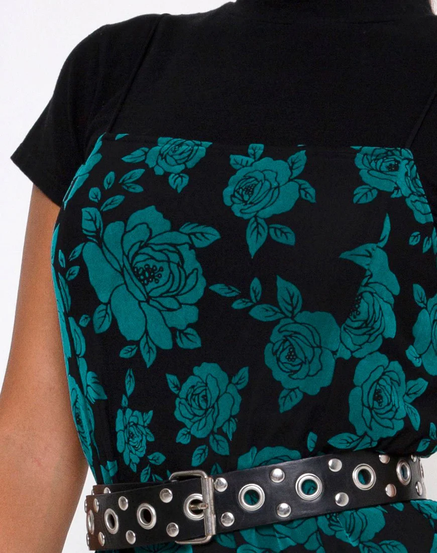 Daxita Midikleid in romantischem Rosa Flock Teal - Image 5
