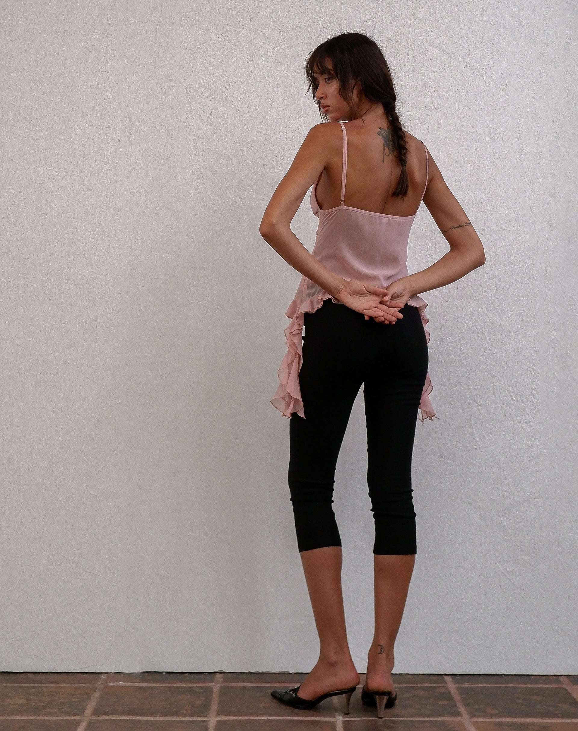 Daytona Rüschen-Top aus Chiffon Rosa - Image 5
