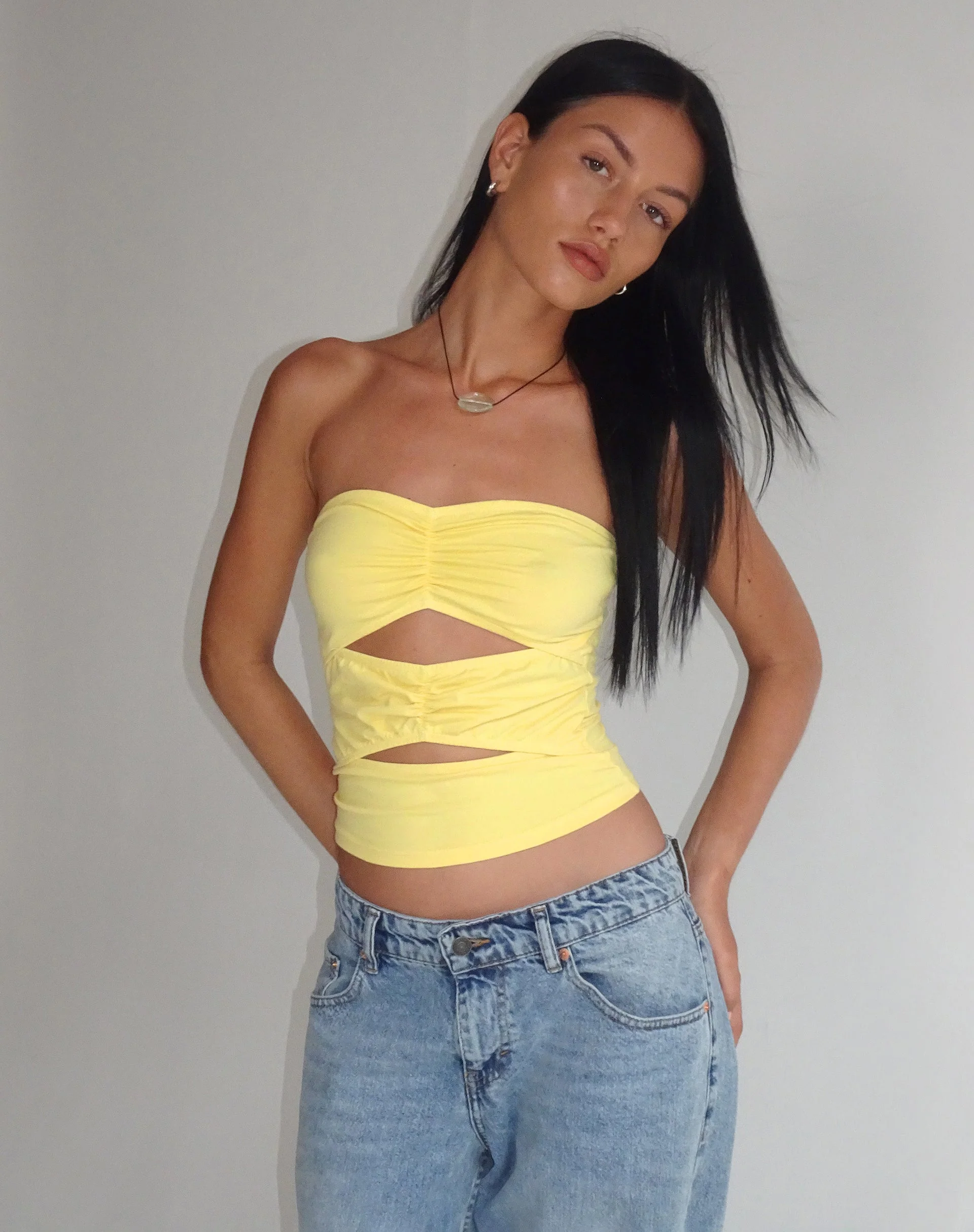 Dayu Bandeau-Kropfoberteil in Limonade