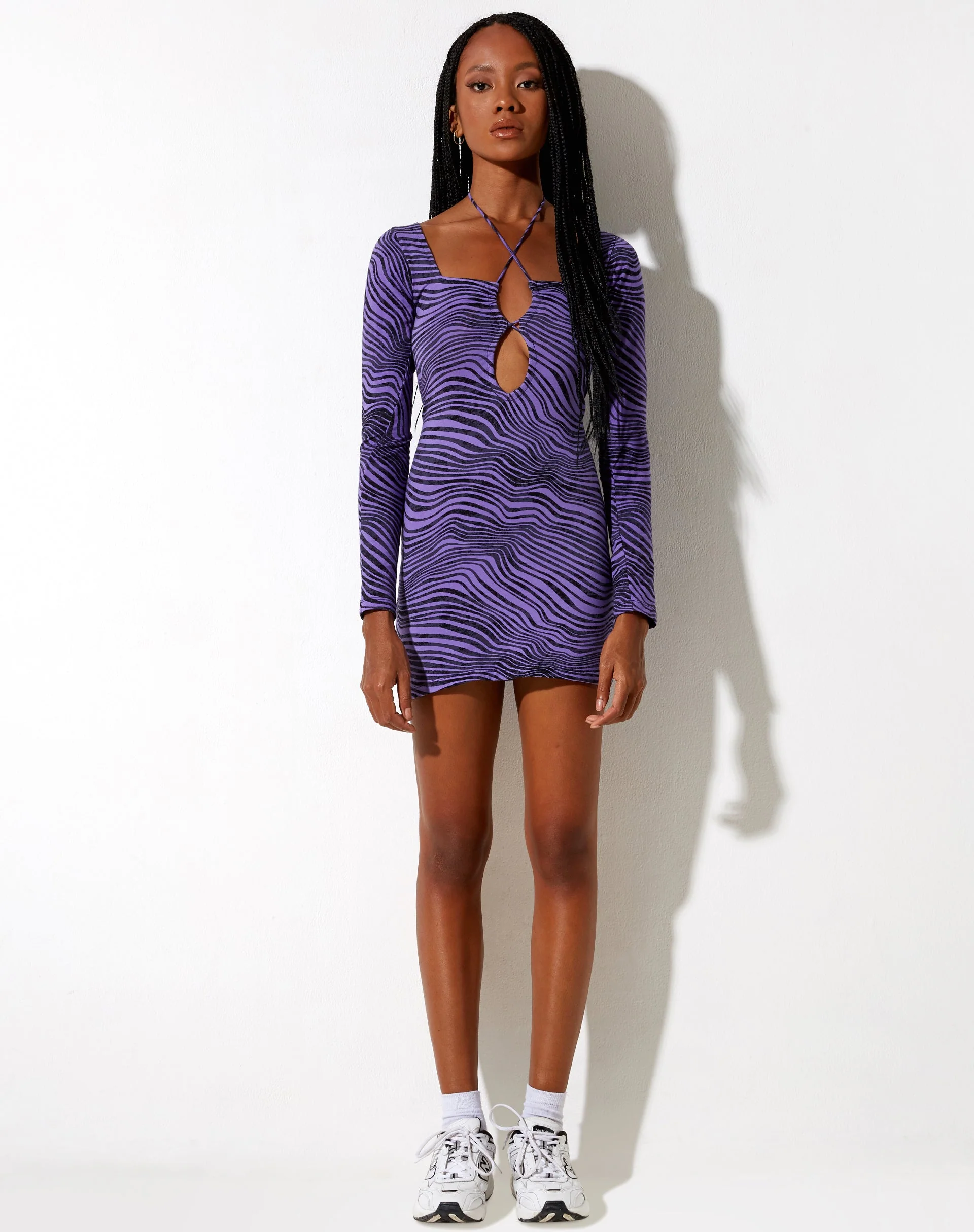 Delray Bodycon Kleid in Desert Terrain Lila - Image 3