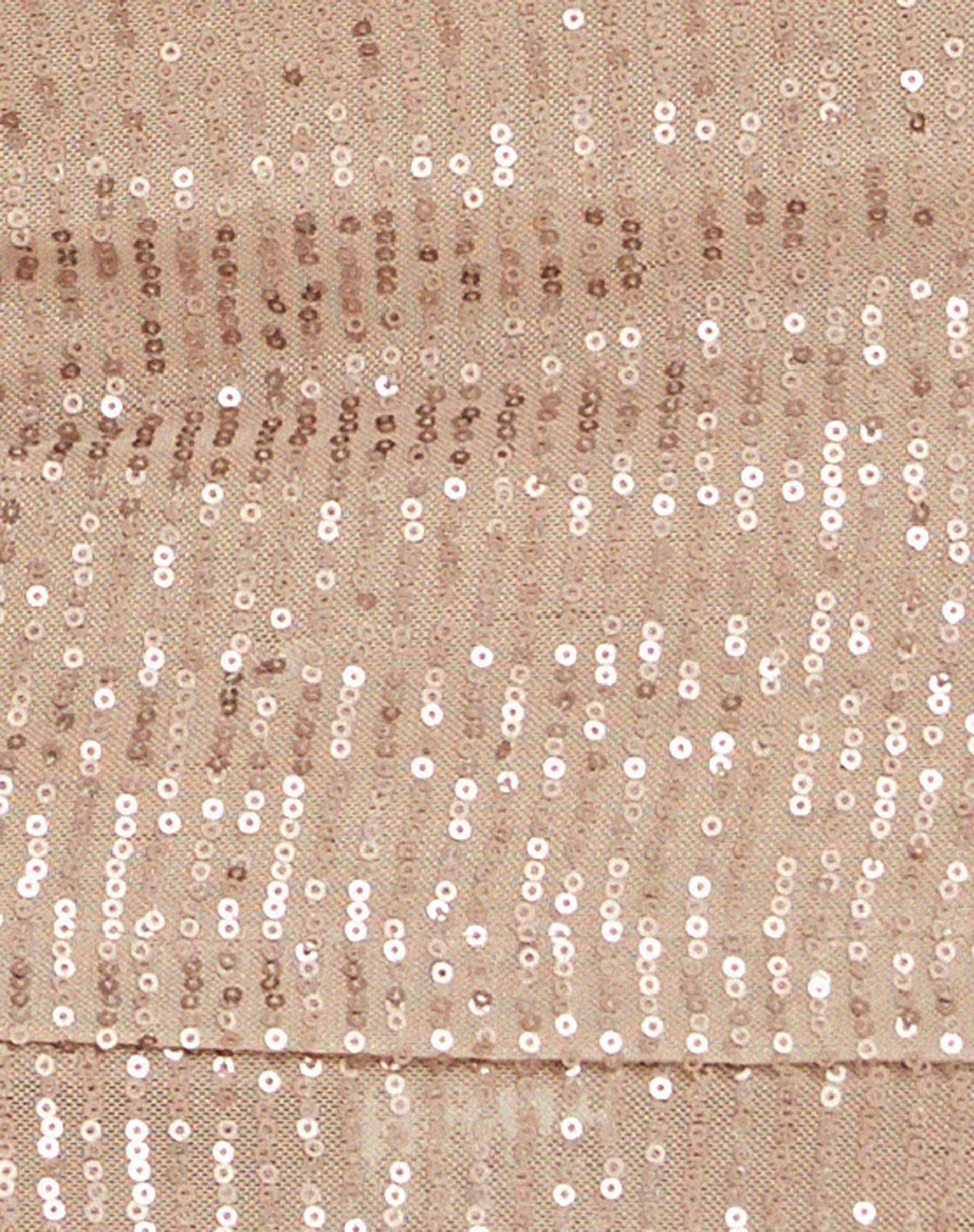 Demaka Trägerloses Minikleid aus Pailletten in Hellbronze - Image 8