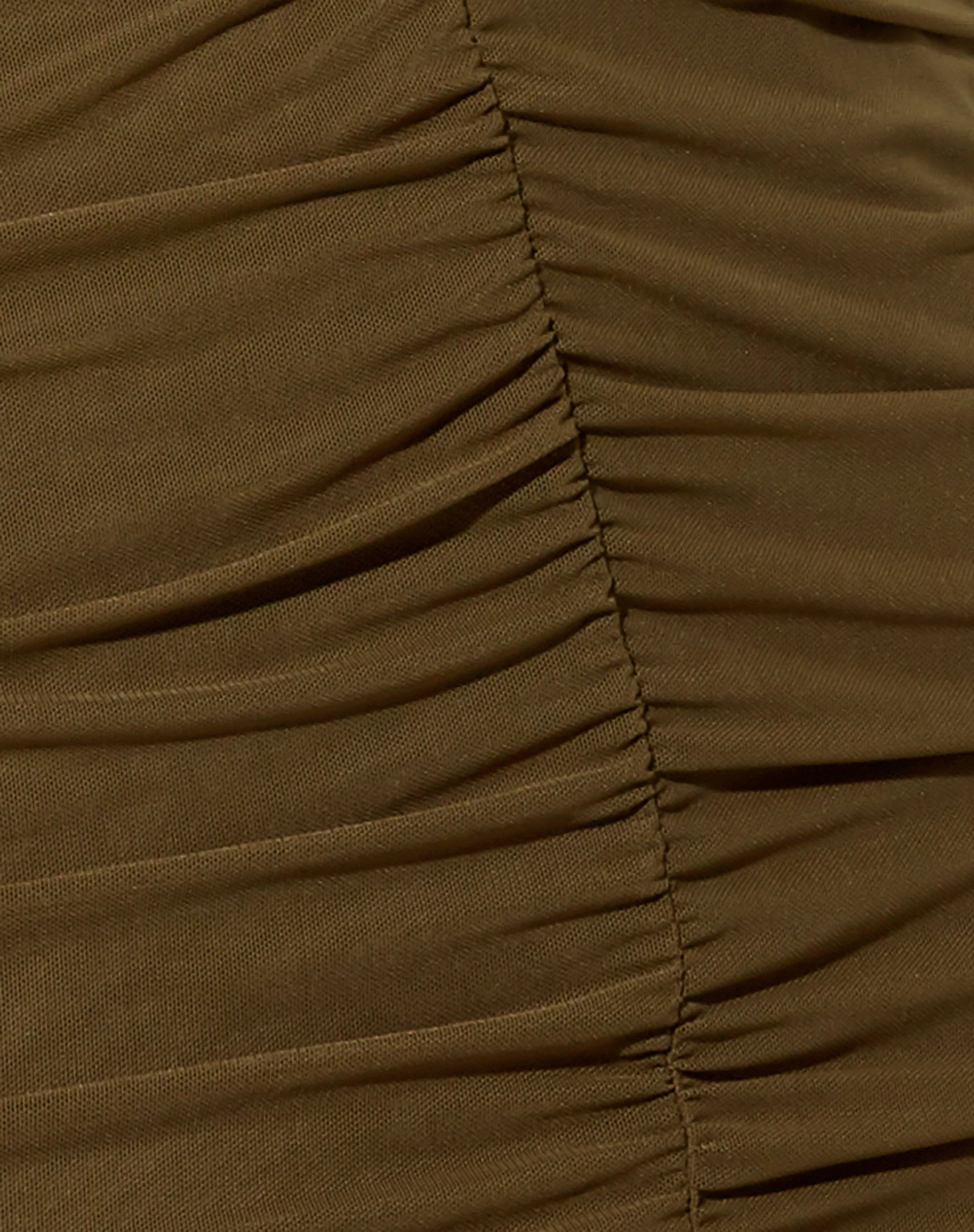Denila Bodycon Kleid aus Mesh Khaki Grün - Image 5