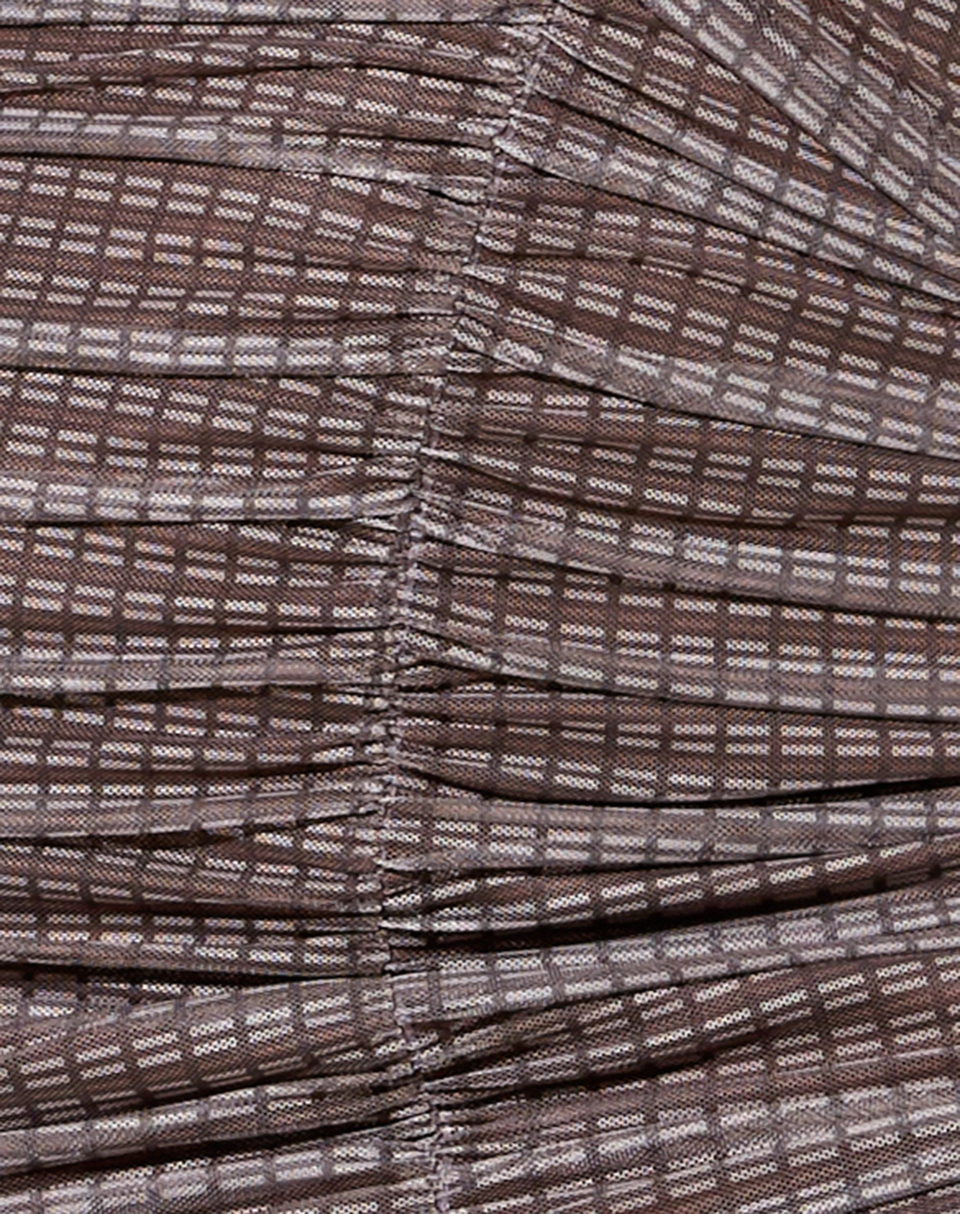 Denila Bodycon Kleid mit Futter in Mini Karo Schokolade - Image 5