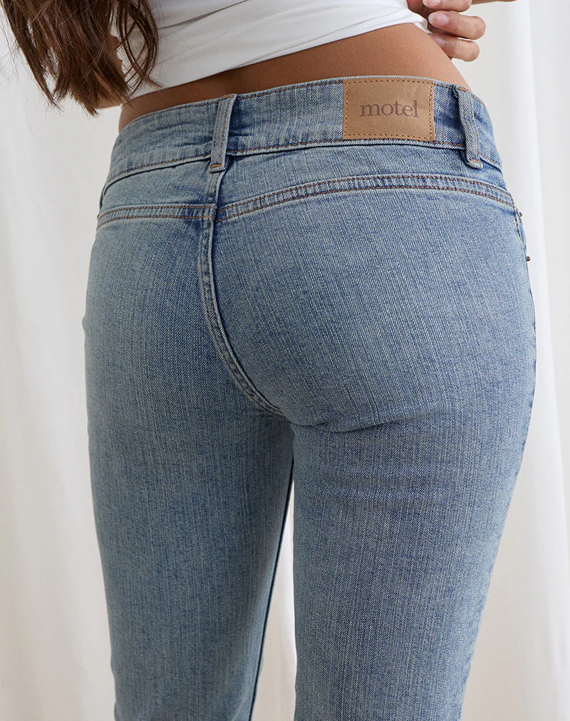 Denim Capri Jean in Vintage Blue Wash - Image 6