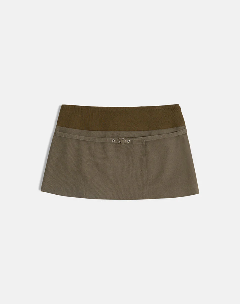 Desau Minirock aus Twill in Khaki - Image 5