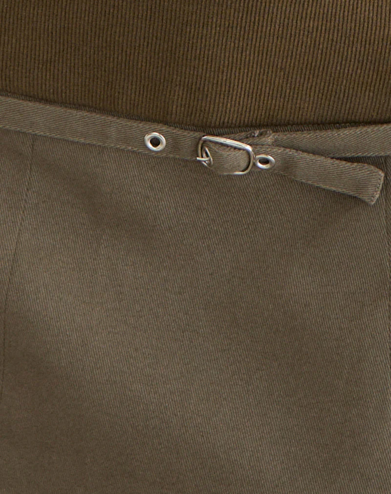 Desau Minirock aus Twill in Khaki - Image 6