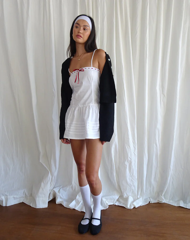 Dhilla Minikleid aus weißer Popeline - Image 5