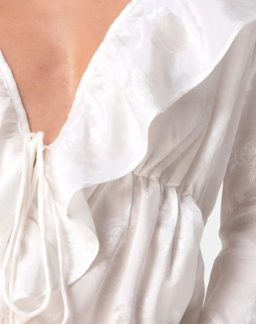 Diar Top in Satin Rose Elfenbein - Image 5