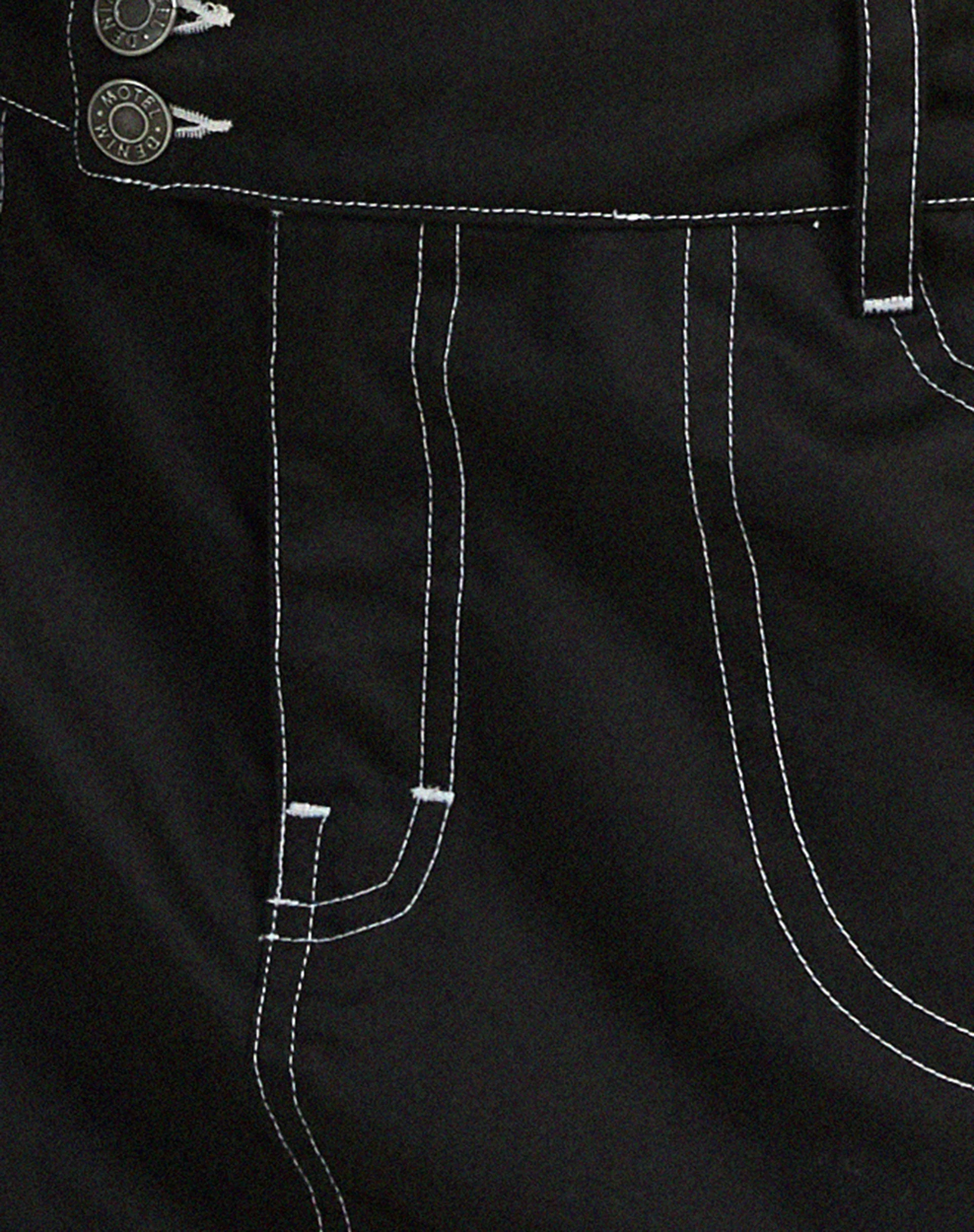 Dipta Minirock in Schwarz mit weißer Naht - Image 6