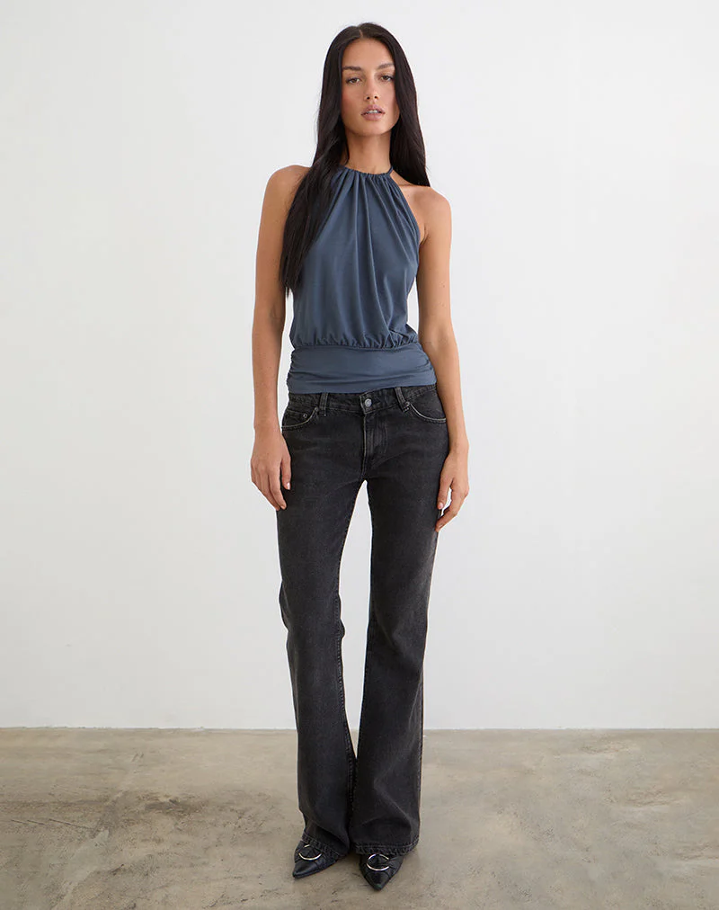 Diraka High Neck Top aus Jersey Ocean Storm - Image 5